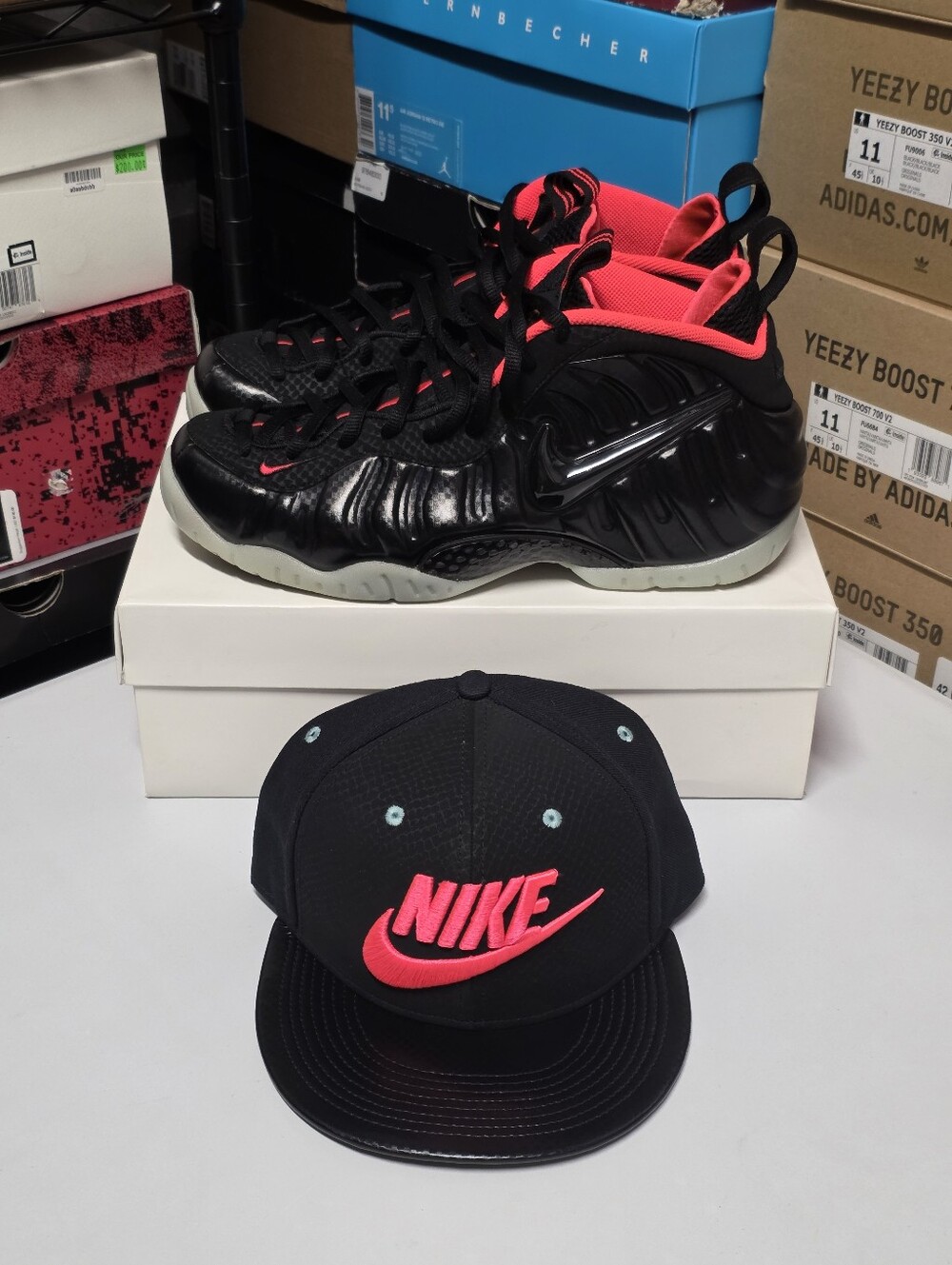 Nike Air Foamposite Pro PRM "Yeezy" Sz 11 W/ Matching Snapback